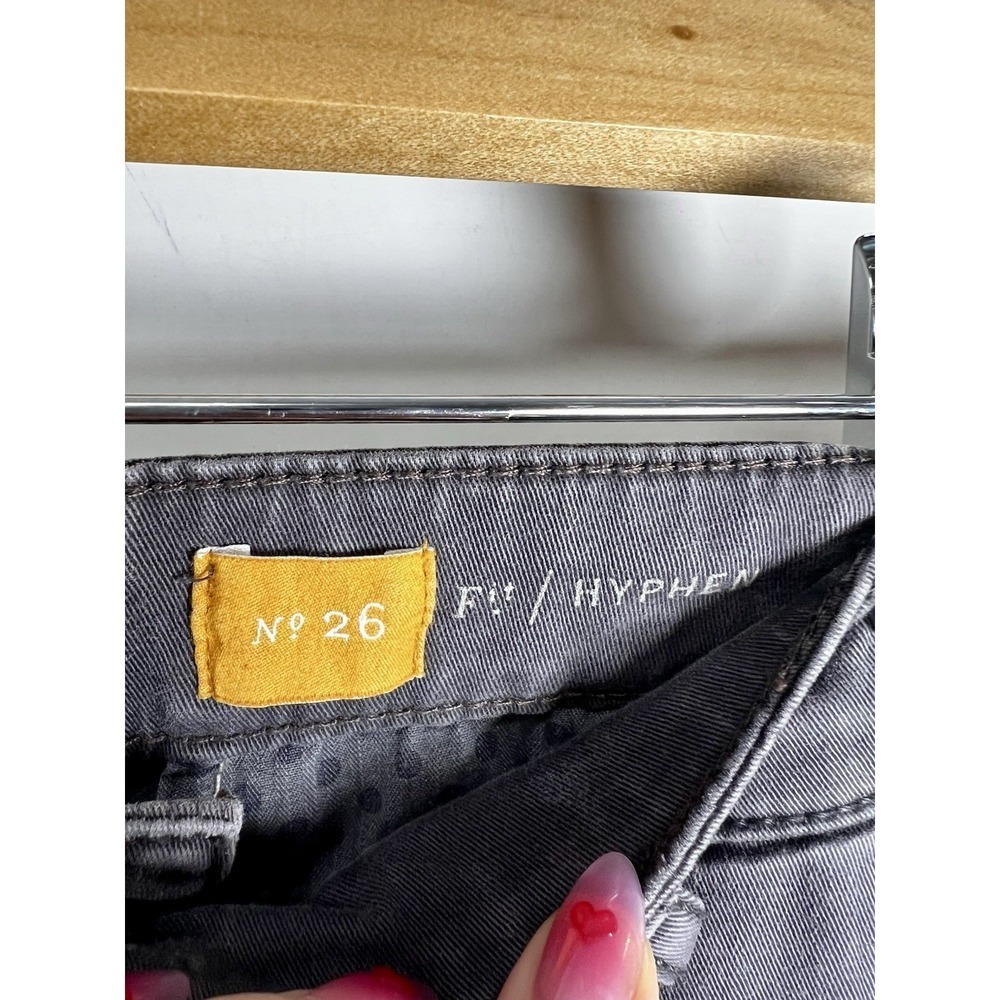 Anthropologie Pilcro Hyphen Fit Embroidered Chino Pants Women's Size 26 Gray - Picture 4 of 15